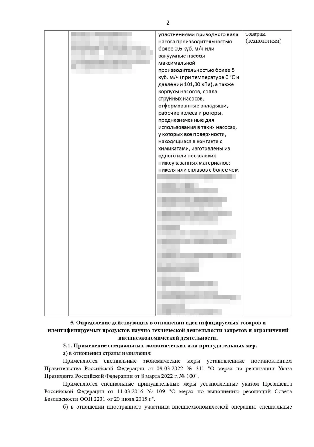 Идентификационное заключение ФСТЭК РФ на экспорт товаров, стр. 2